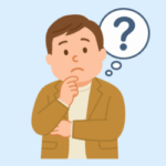 疑問を感じる男性のイラスト
